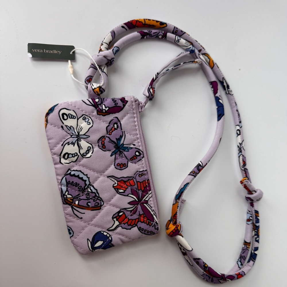LAST CALL Vera Bradley Colorful Zip Card Pouch Butterflies, Wing In Flight - Picture 6 of 6